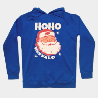 Let's Go Buffalo Ho Ho Buffalo Christmas Santa Hoodie